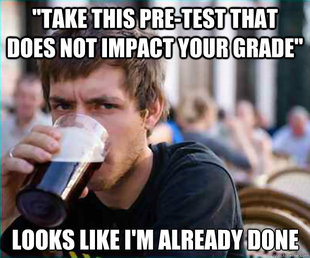 Lazy College Senior