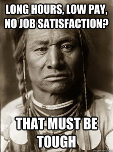 Unimpressed American Indian
