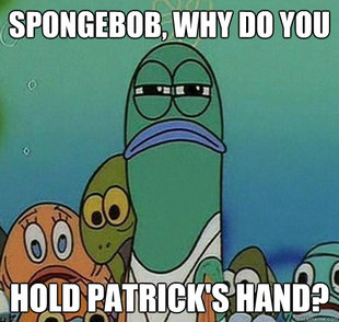 Serious fish SpongeBob