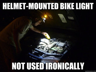 Helmet-Mounted Bike Light