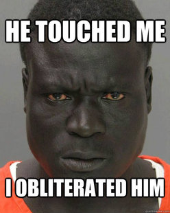 Threatening Black Man