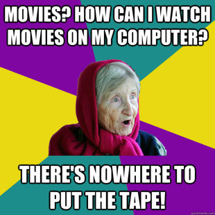 Technologically Oblivious Old Lady