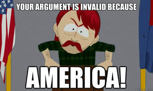 Ignorantly tolerant cartoon redneck