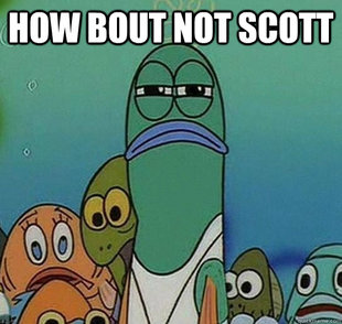 Serious fish SpongeBob