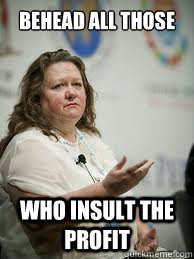 Scumbag Gina Rinehart