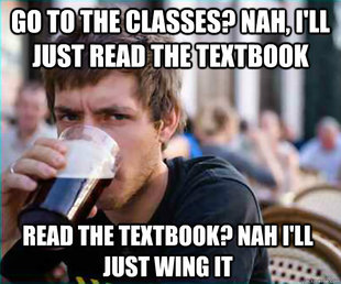 Lazy College Senior