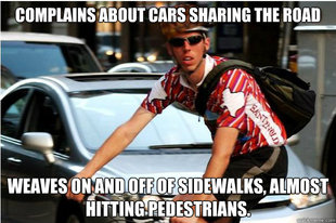 Scumbag bicyclist