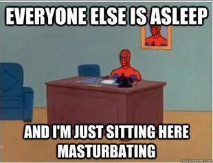 Spiderman Masturbating Desk
