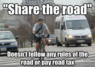 Scumbag cyclist
