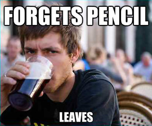 Lazy College Senior