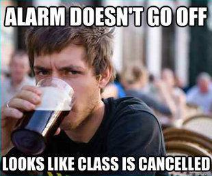 Lazy College Senior