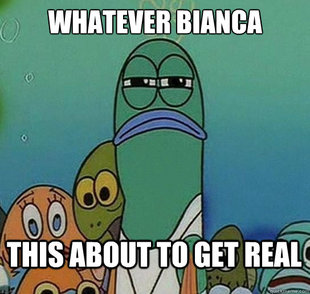 Serious fish SpongeBob