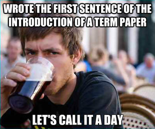 Lazy College Senior