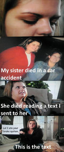 My sister died in a car accident