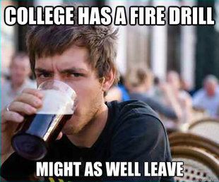 Lazy College Senior