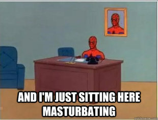 Spiderman Masturbating Desk