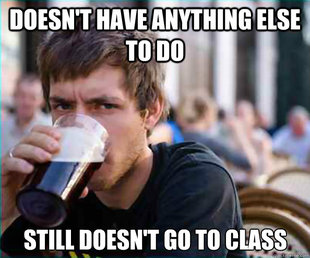 Lazy College Senior