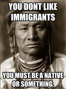 Unimpressed American Indian