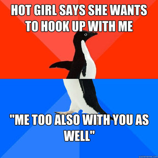 Socially awesome awkward penguin