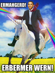Obama rainbow unicorn