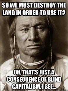 Unimpressed American Indian
