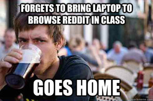 Lazy College Senior