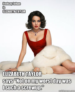 Lindsay Lohan is Elizabeth Taylor