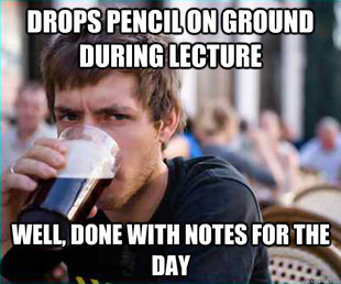 Lazy College Senior