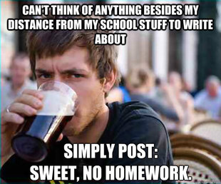 Lazy College Senior