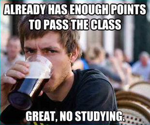 Lazy College Senior