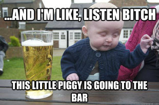 drunk baby