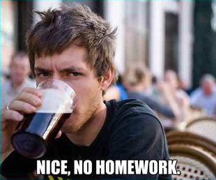 Lazy College Senior