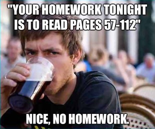 Lazy College Senior