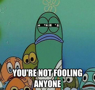 Serious fish SpongeBob