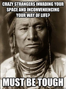 Unimpressed American Indian