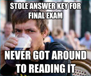 Lazy College Senior