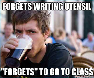 Lazy College Senior