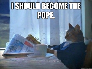 morning realization newspaper cat meme