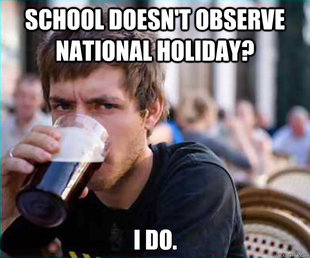 Lazy College Senior