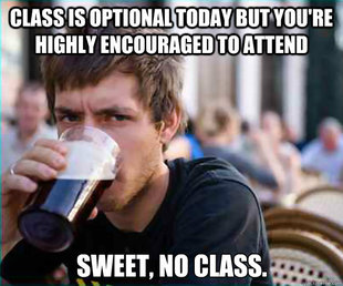 Lazy College Senior