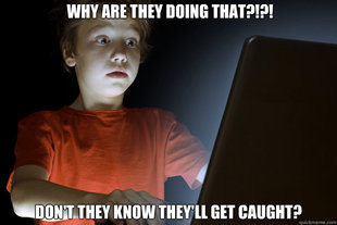 scared first day on the internet kid