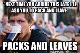 Lazy College Senior