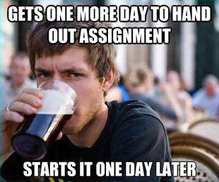 Lazy College Senior
