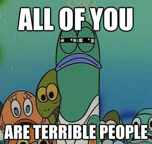 Serious fish SpongeBob