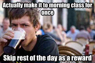 Lazy College Senior