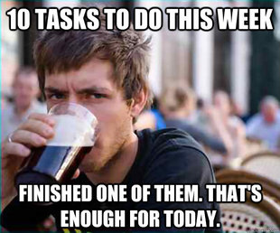Lazy College Senior