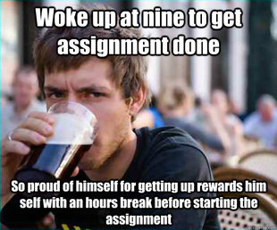 Lazy College Senior