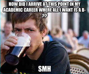 Lazy College Senior