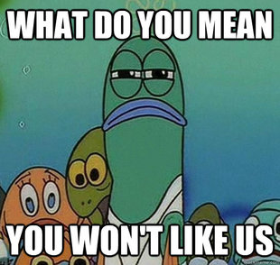Serious fish SpongeBob