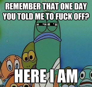 Serious fish SpongeBob